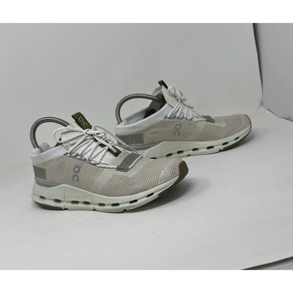 On Cloudnova White Sand Beige Cloudtec Athletic Sneakers 26.98488 Women’s US 8.5